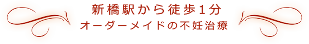 新橋駅から徒歩1分 オーダーメイドの不妊治療 